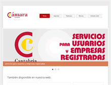 Tablet Screenshot of camaracantabria.com